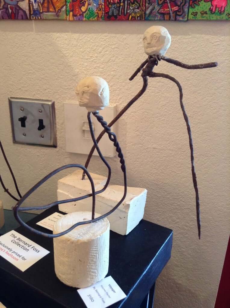 Voyager and Roped Devil - polymer plaster by Bernard Foss