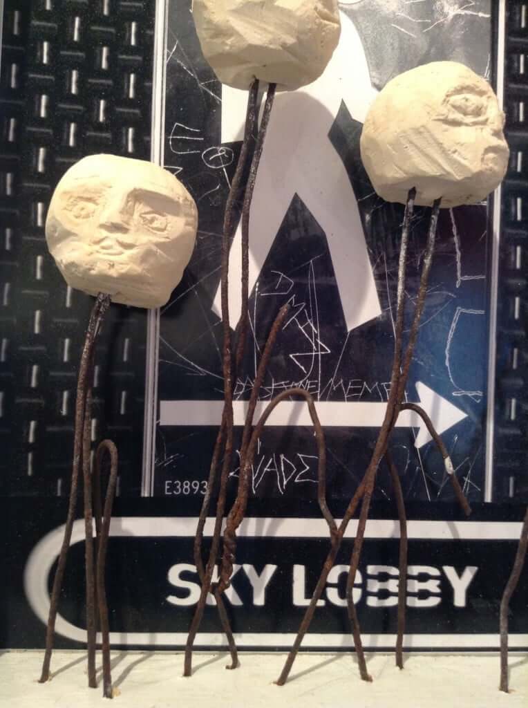 Sky Lobby Wall Hanging by Bernard Foss - Polymer Plaster. 