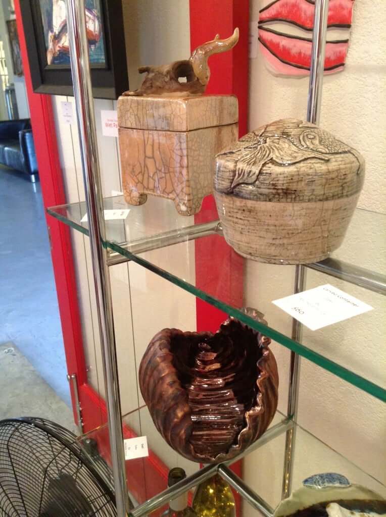 WOW! Love me some Michelle Houk Raku ... simply put ... she be talented! Priced way to cheap ... which is a good thing for those who need a great gift!