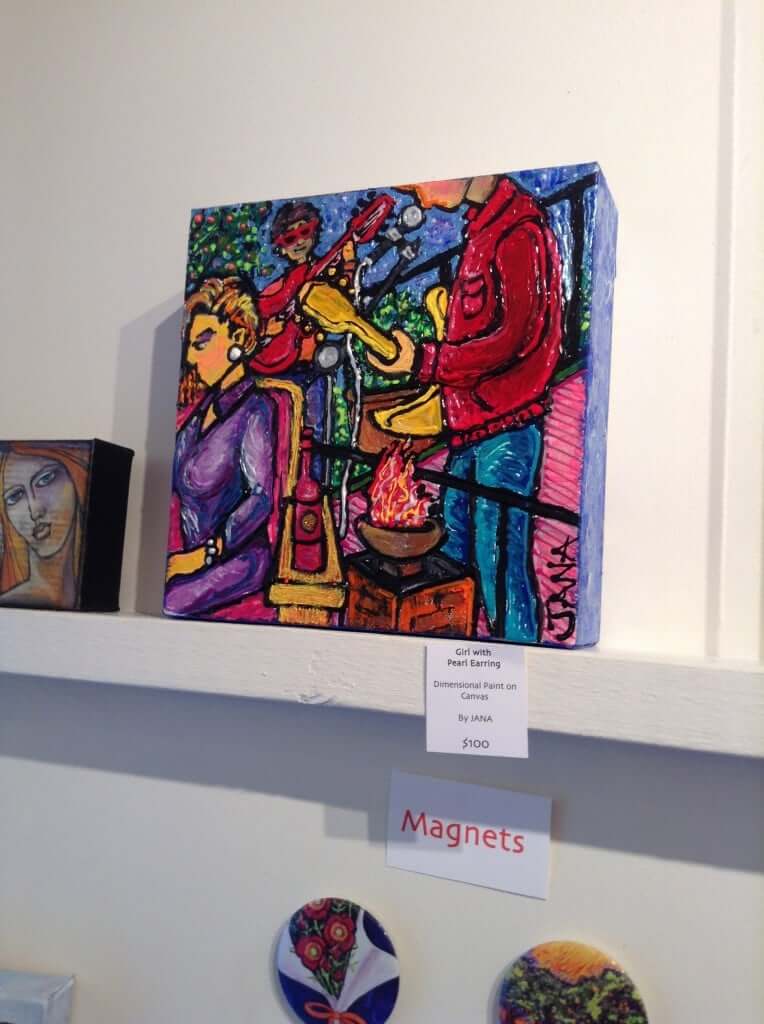 Pearl Earring by JANA Lynch, Owner of Jana's RedRoom ... Acrylic on canvas.