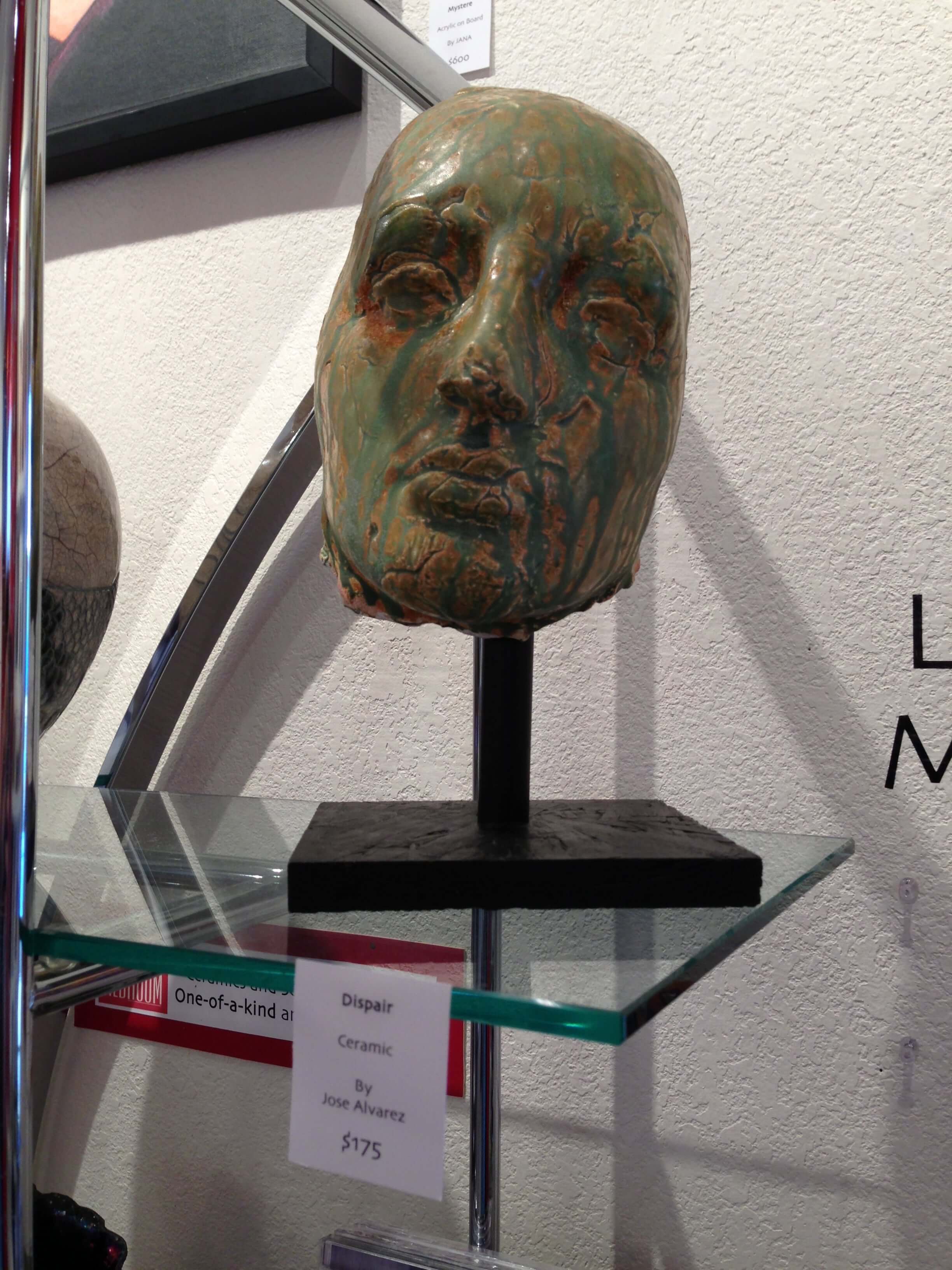 Exciting emerging artist Jose Alvarez ... Ceramic Sculpture titled Despair