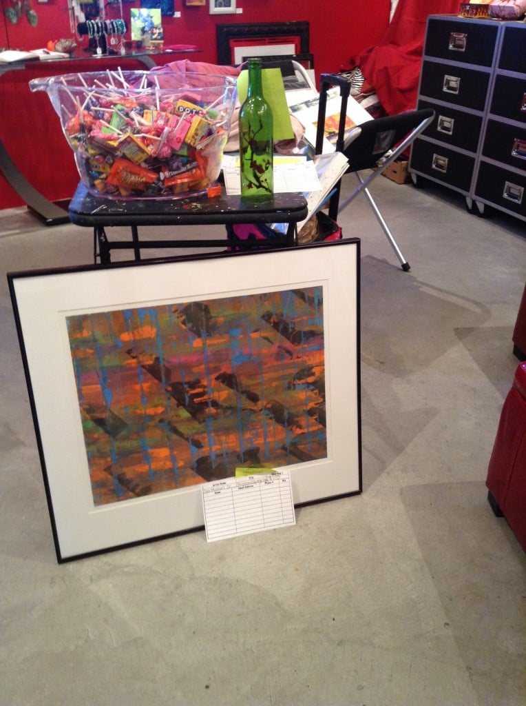 This is Don Michael Jr Hand Pulled Mono Print -  One of Kind - Up for Auction Saturday Oct. 11th